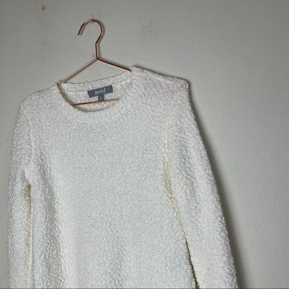 NWOT Marled White Knit Sweater XS - Picture 3 of 6